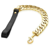 Gold Cuban Link Leash