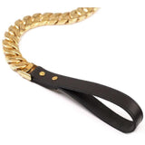 Gold Cuban Link Leash